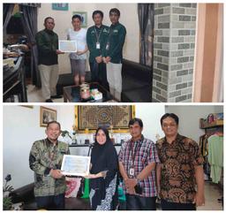 Presentation of Award Certificates to KTH Annungnge Sewo and KIHT Soppeng